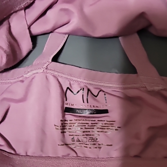 Mimi Maternity Nursing Bra Size Small Purple Snapdown Clips NO Underwire - Picture 2 of 3